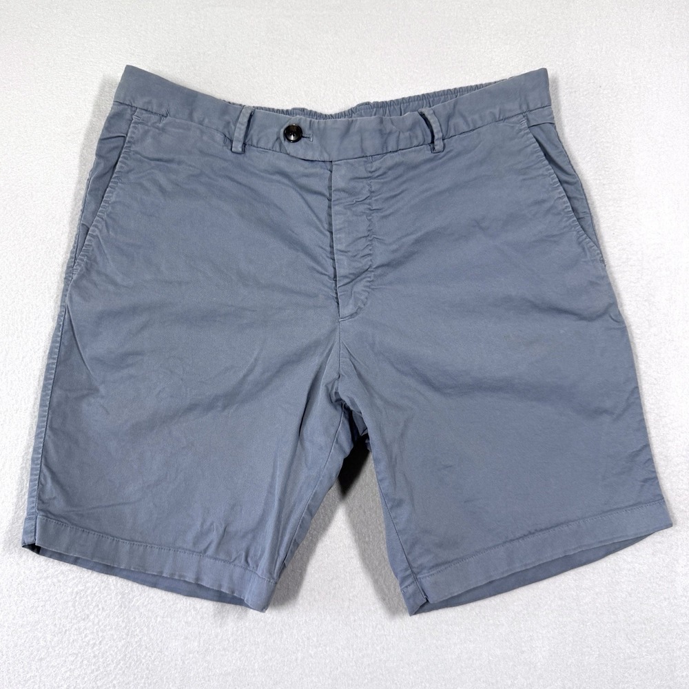 Suitsupply Shorts Mens 32 Porto Chino Tessuti Di Sondrio Portugal Made Blue Grey